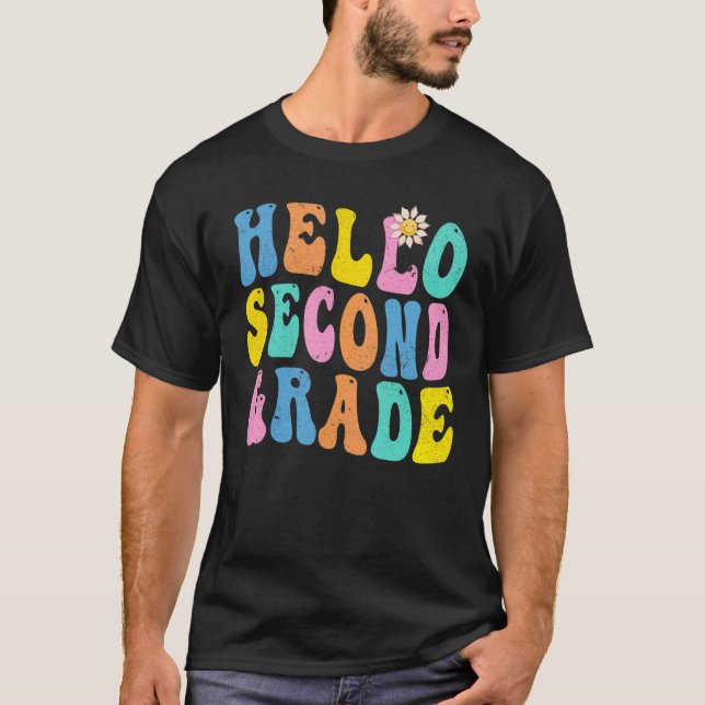Hello Second Grade Teacher Team Back To School Gro T-Shirt (Front)