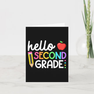 Hello Second Grade Team 2nd Grade Back to School T Card
