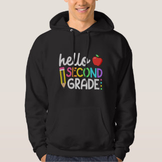 Hello Second Grade Team 2nd Grade Back to School T Hoodie
