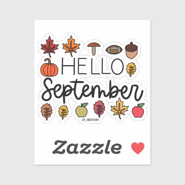 Hello September Sticker (Sheet)