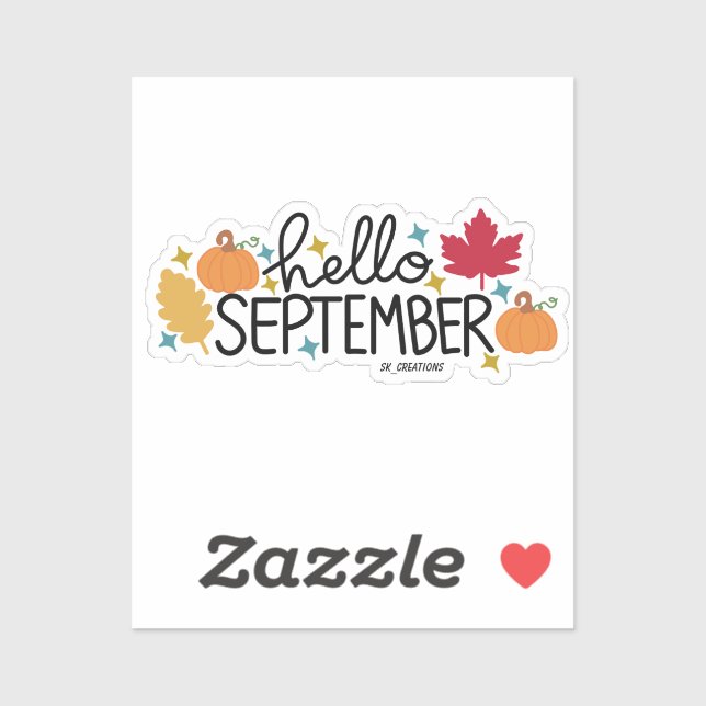 Hello September (Version 2) Sticker (Sheet)