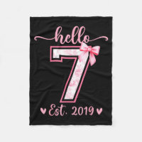 Hello seven est 2019 7th birthday girl coquette bo