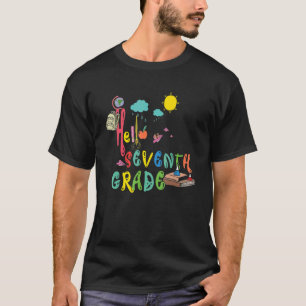 Hello Seventh Grade Back To School For Boys Girl T-Shirt