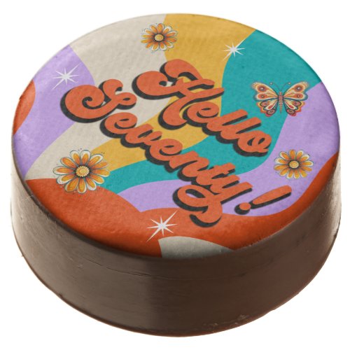 Hello Seventy Groovy 70s Birthday Party Chocolate Covered Oreo