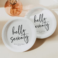 Hello Seventy Minimalist 70th Birthday Party