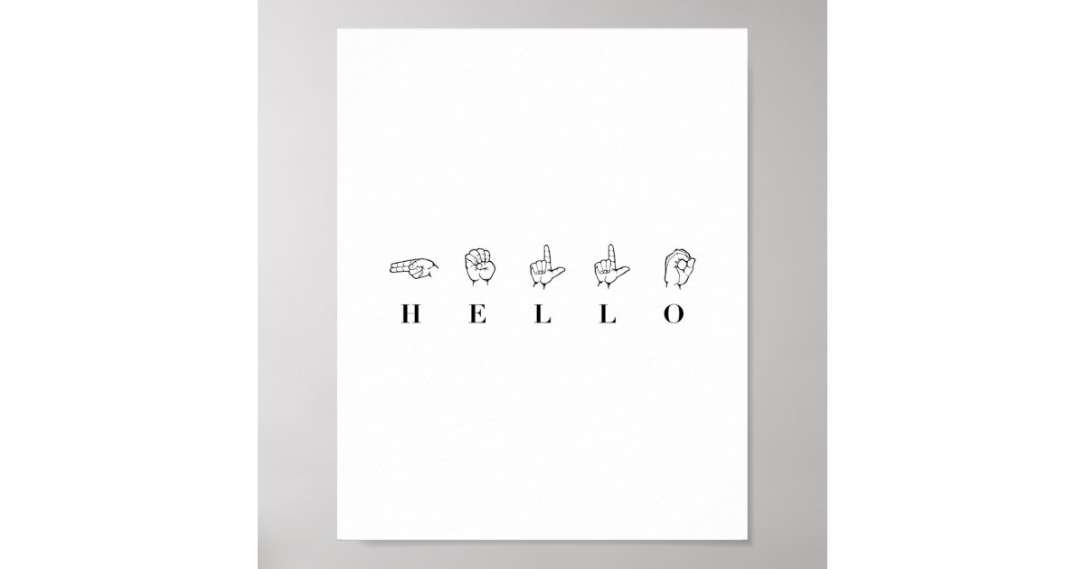 Hello Sign Language | Zazzle