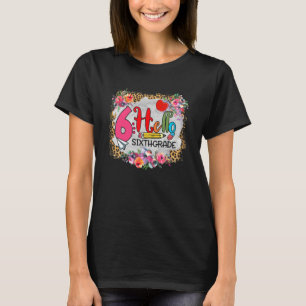Hello Sixth Grade Leopard 6th Grade Back To School T-Shirt