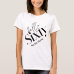 Hello sixty modern minimal elegant 60th birthday T-Shirt<br><div class="desc">Hello sixty modern minimal typography simple black and white 60th birthday party decor favor matching clothes T-shirt. Part of a contemporary collection.</div>
