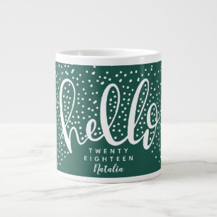 Hello snow Christmas holiday Giant Coffee Mug