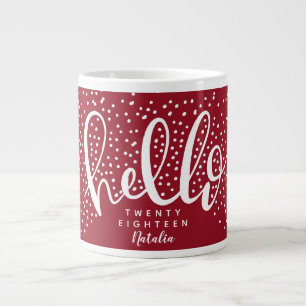 Hello snow Christmas holiday gift mug