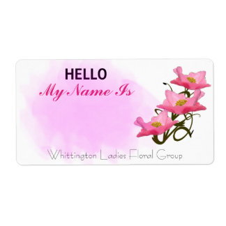Hello Social Group Meeting Poppies Paper Name Tag