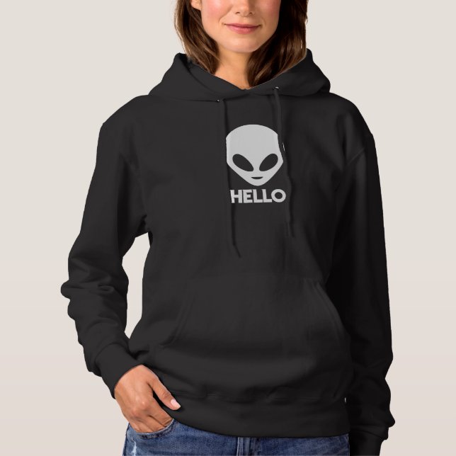 Hello Space Alien  Awesome Science Fiction Tee (Front)