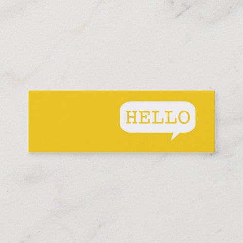 "Hello" Speech Bubble Business Cards