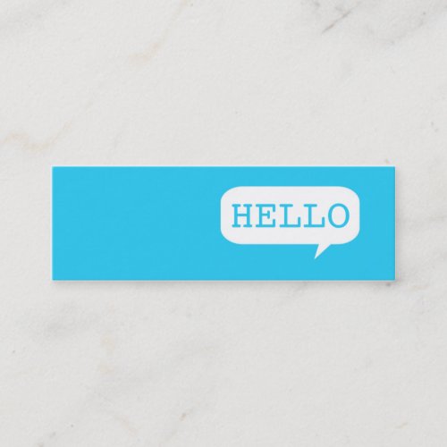 "Hello" Speech Bubble Business Card Templates