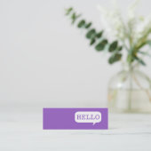 "Hello" Speech Bubble Calling Card (Standing Front)