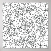 Hello Spring: Beautiful Coloring Page for Adults