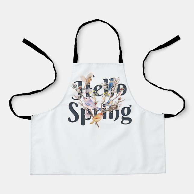 Hello Spring Birds Apron (Front)