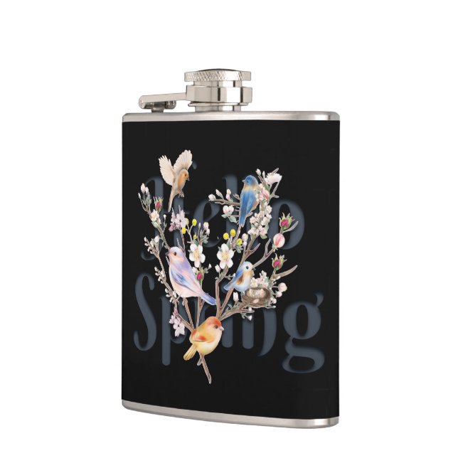 Hello Spring Birds Flask (Left)
