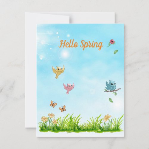 Hello Spring  Blue Sky Card