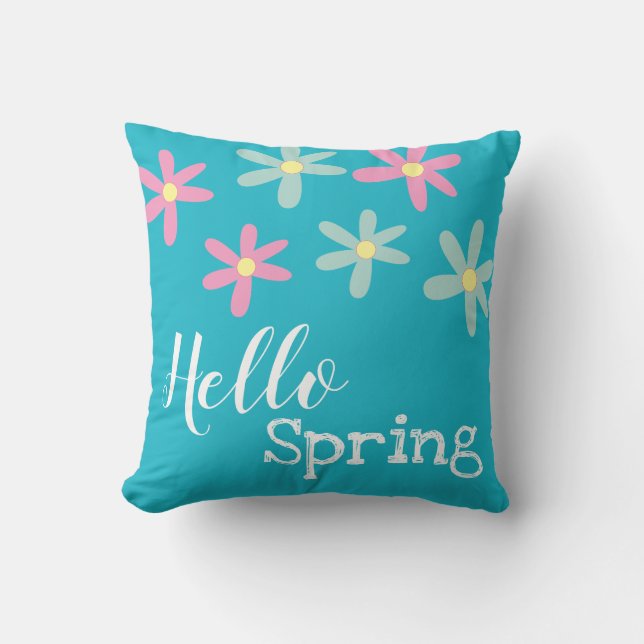 Hello Spring Bunny Pillow (Front)