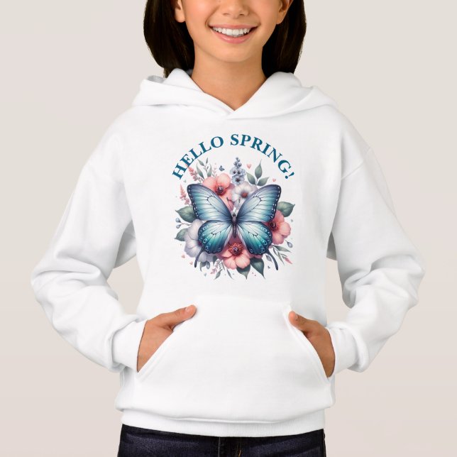 Hello Spring Butterfly-96282 Hoodie (Front)