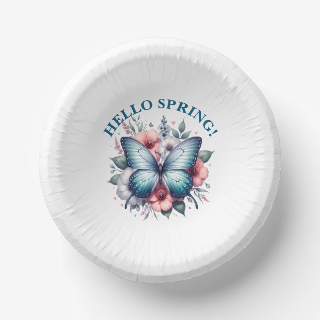 Hello Spring Butterfly-96282 Paper Bowls (Front)
