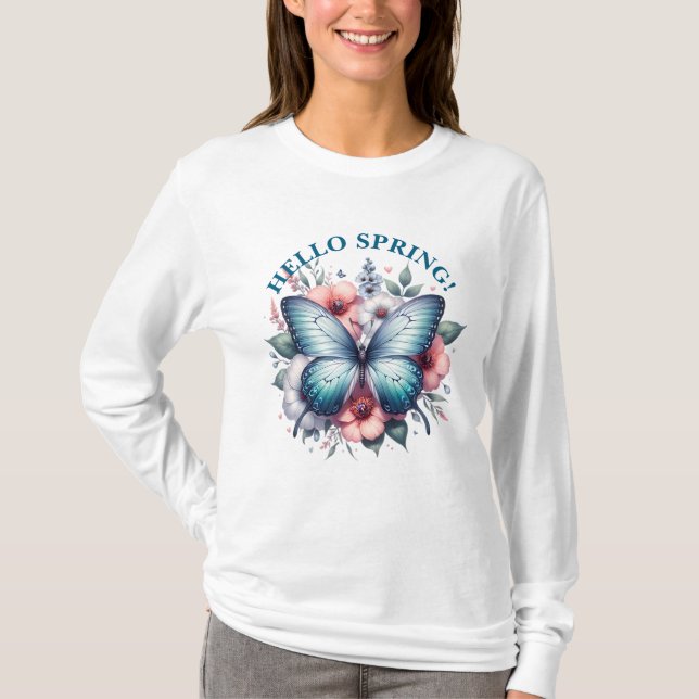 Hello Spring Butterfly-96282 T-Shirt (Front)