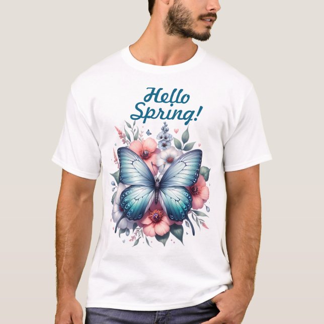 Hello Spring Butterfly-96282 T-Shirt (Front)