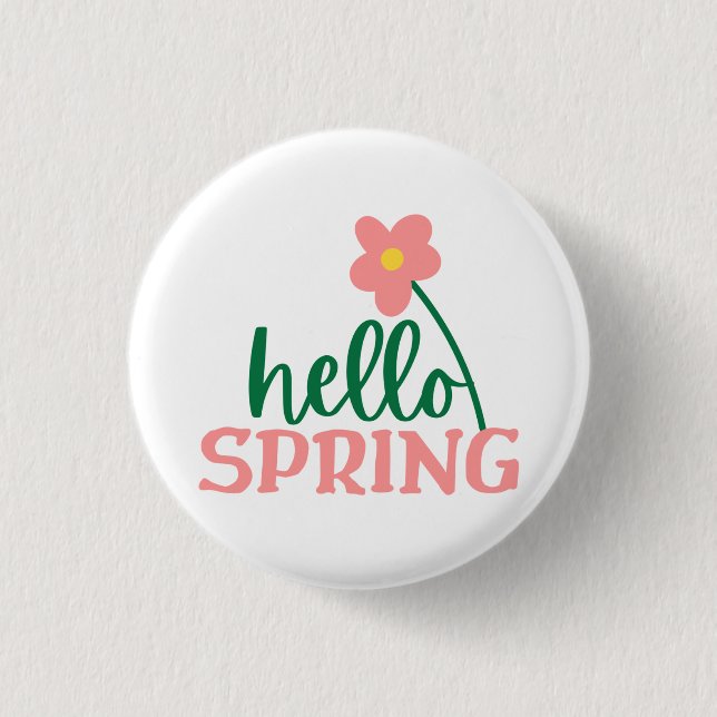 Hello Spring   Button (Front)