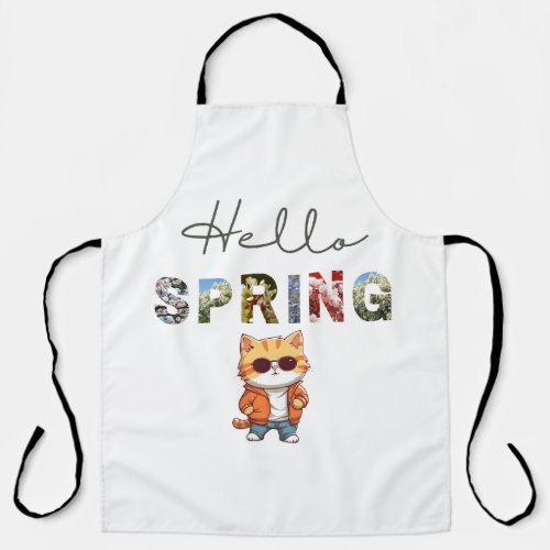 Hello spring cat apron