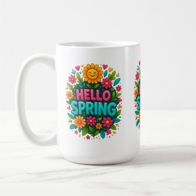 Hello Spring Coffee Mug (Left)