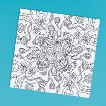 Hello Spring: Color Your Own Flower