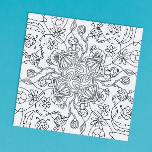 Hello Spring: Color Your Own Flower