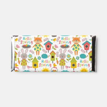 Hello Spring! Cute Colorful Easter Animal Cartoons