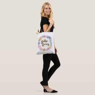 Hello  Spring   Decorated Shopping Bag