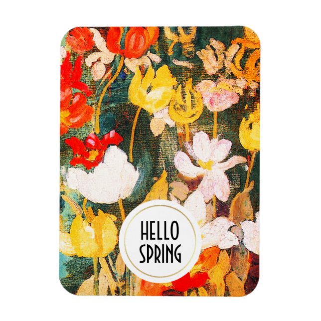 Hello Spring. Fine Art Easter Gift  Magnet (Vertical)
