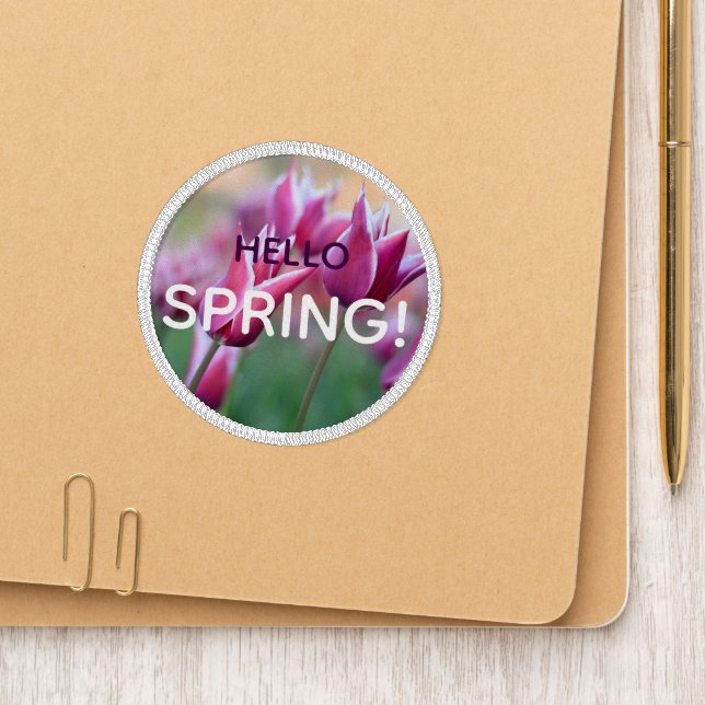 Hello Spring Floral patch (On Folder)