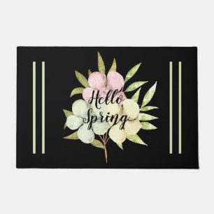 Hello Spring Flowers Doormat