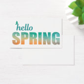 Hello Spring green to orange card. (Desk)