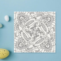Hello Spring: Happy Easter Coloring Card