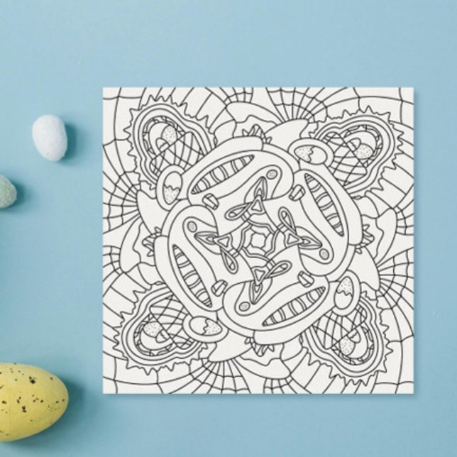 Hello Spring: Happy Easter Coloring Card (Creator Uploaded)