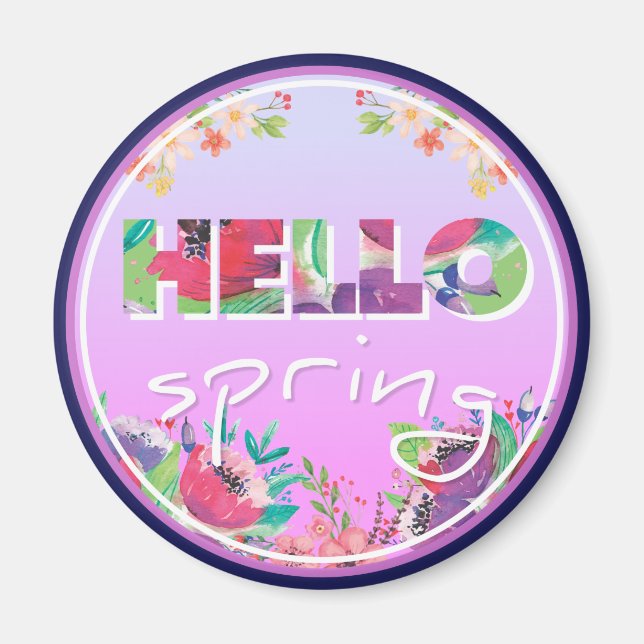 Hello Spring Magnet (Front)