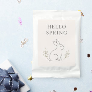 Hello Spring Minimal Bunny Line Art Margarita Drink Mix