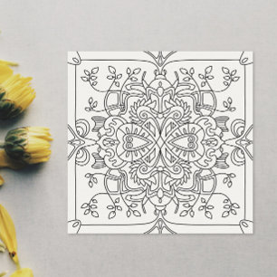 Hello Spring: Nature Inspired Coloring Page