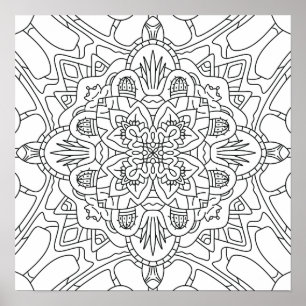 Hello Spring: Plant Coloring Page Poster