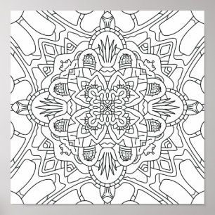 Hello Spring: Plant Coloring Page Poster