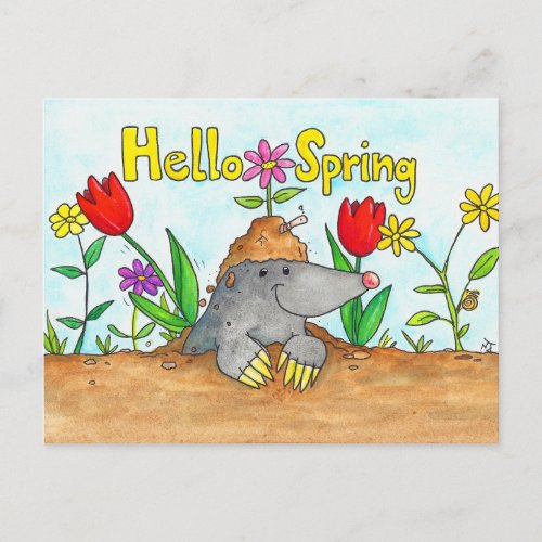 Hello Spring postcard by Nicole Janes