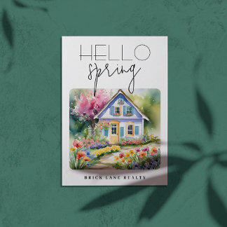Hello Spring Real Estate Marketing  Postcard