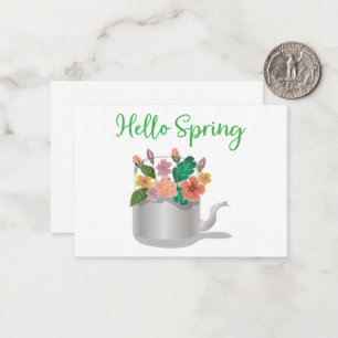 Hello Spring Sign Note Card
