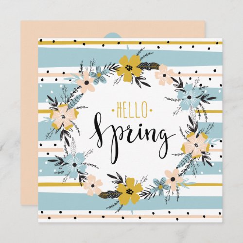 Hello Spring Spring Flowers Easter Brunch  Invitation